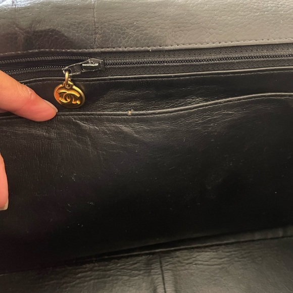 RARE Caviar Chanel Jumbo XL CC Single Flap Vintage Caviar - Picture 15 of 17
